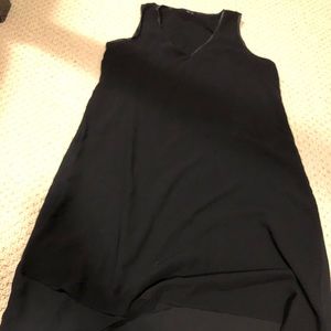 Black tulle v neck dress